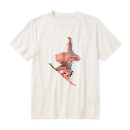 Xersion Boys Crew Neck Short Sleeve Graphic T-Shirt, X-small (6-7), White