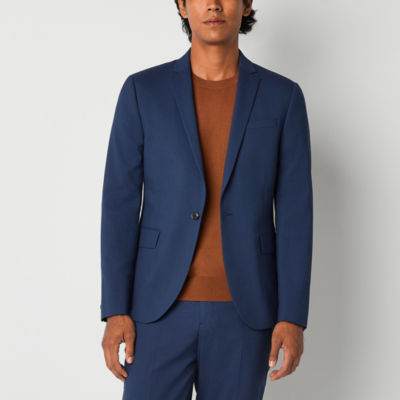 J. Ferrar Houndstooth Ultra Comfort Mens Stretch Fabric Slim Fit Suit Jacket