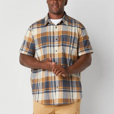 mutual weave Big and Tall Mens Classic Fit Short Sleeve Button-Down Shirt