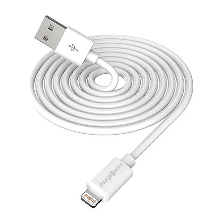 Chargeworx 10ft Lightning Cable Charger In White