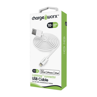 Chargeworx 10ft Lightning Cable Charger