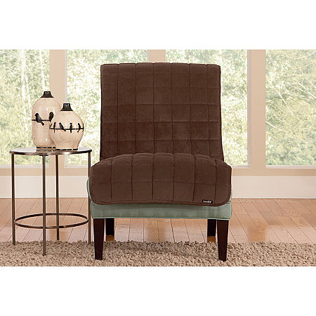 Sure Fit Deluxe Pet Armless Furniture Chair Protectors, One Size, Brown