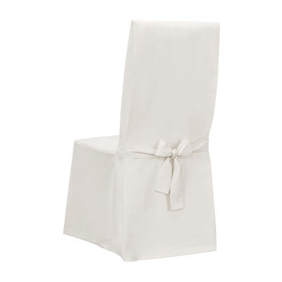 Sure Fit Essential Twill Long Dining Chair Slipcover