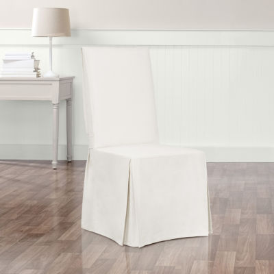 Long dining chair slipcover hot sale