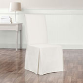 Cotton duck box discount cushion dining chair slipcover