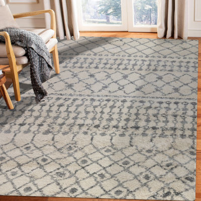 Amer Rugs Aspen Arra Geometric Shag Washable Indoor Rectangular Runner