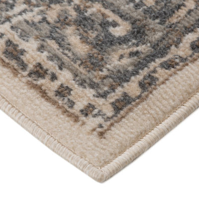 Amer Rugs Alpine Hashlei Medallion Loomed Washable Indoor Rectangular Area Rug