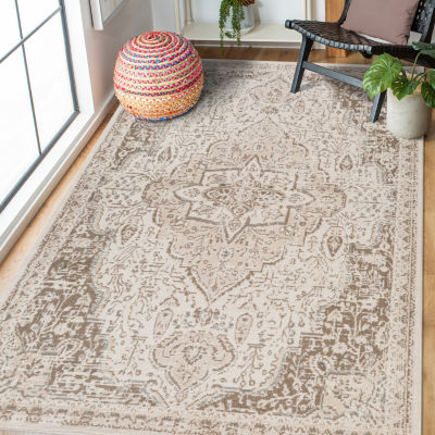 Amer Rugs Alpine Imara Medallion Loomed Washable Indoor Rectangular Runner