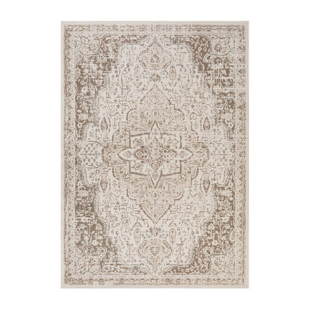 Amer Rugs Alpine Imara Medallion Loomed Washable Indoor Rectangular Runner, One Size, White