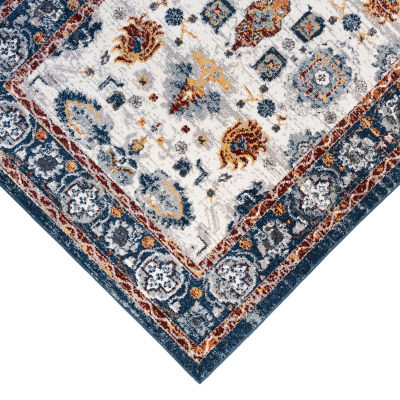 Amer Rugs Alexandria Xyryl Floral Loomed Washable Indoor Rectangular Runner