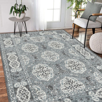 Amer Rugs Alexandria Banbury Bordered Loomed Washable Indoor Rectangular Area Rug