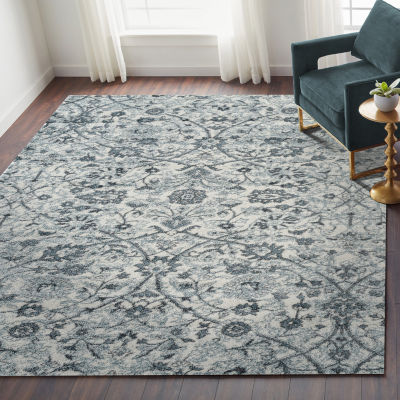 Amer Rugs Alexandria Ivey Floral Loomed Washable Indoor Rectangular Area Rug