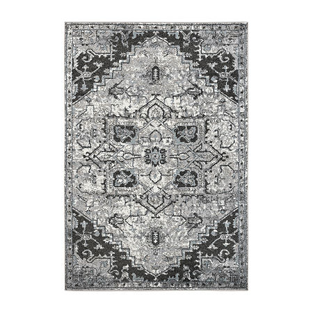 Amer Rugs Alexandria Chaves Medallion Loomed Washable Indoor Rectangular Area Rug, One Size, Gray