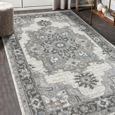 Amer Rugs Alexandria Earley Medallion Loomed Washable Indoor Round Area Rug