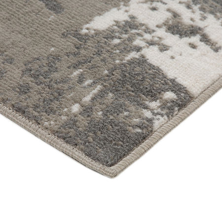 Amer Rugs Alpine Ehra Abstract Loomed Washable Indoor Rectangular Runner, One Size, White