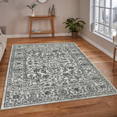 Amer Rugs Alpine Fany Bordered Loomed Washable Indoor Rectangular Runner