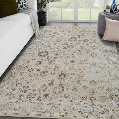 Amer Rugs Fairmont Nesty Floral Loomed Washable 5'3" X 7'10" Indoor Rectangular Area Rug