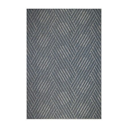 Amer Rugs Maryland Abbel Geometric Loomed Indoor Outdoor Rectangular Area Rug, One Size, Blue