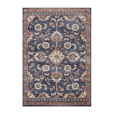 Amer Rug Jordan Bea Floral Loomed 31 X 120 Indoor Rectangular Runner, One Size, Blue