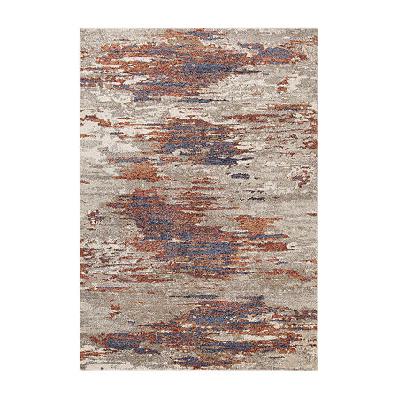 Amer Rug Jordan Delia Abstract Loomed 5'3 X 7'6 Indoor Rectangular Area Rug, One Size, Beige