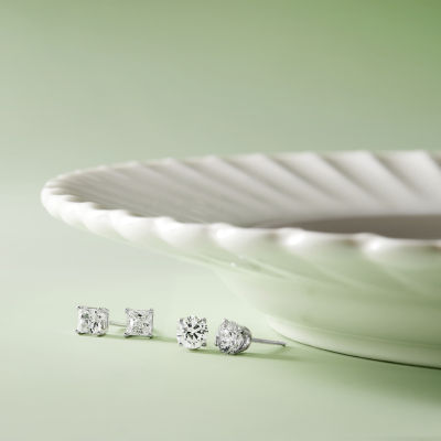 Ever Star (G / SI1-SI2) 1 CT. T.W. Lab-Grown Diamond Princess-cut Stud Earrings 10K or 14K Gold