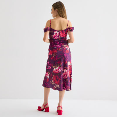 by&by Womens Sleeveless Floral Juniors A-Line Dress