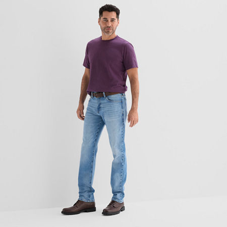 St. John's Bay Super Soft Mens Crew Neck Short Sleeve T-Shirt, Medium, Purple