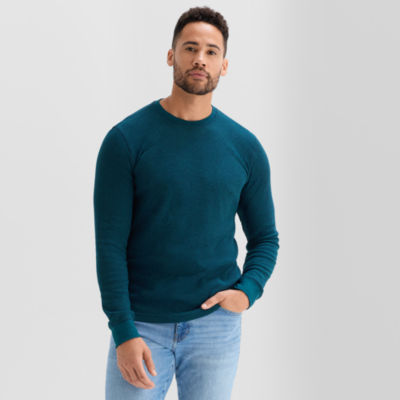 St. John's Bay Waffle Mens Crew Neck Long Sleeve Classic Fit Thermal Top