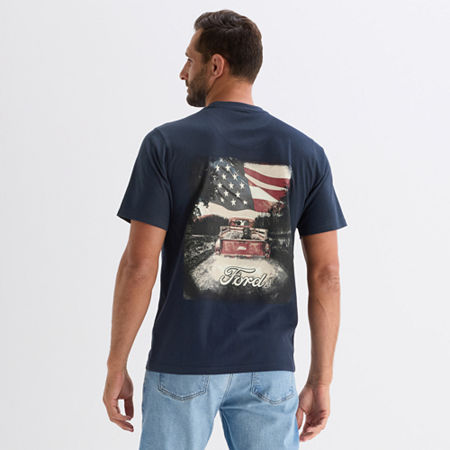 Buckhorn River Mens Crew Neck Short Sleeve Regular Fit Graphic T-shirt In Blue