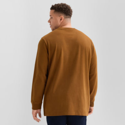 St. John's Bay Sueded Mens Crew Neck Long Sleeve Big and Tall T-Shirt