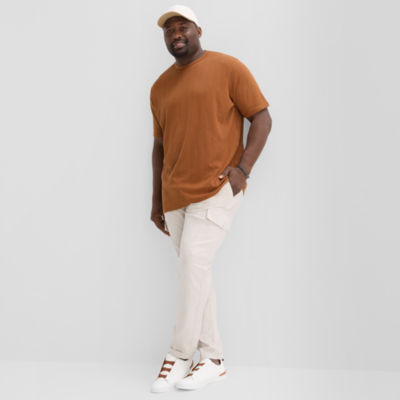Shaquille O'Neal XLG Ribbed Dropneedle Mens Crew Neck Short Sleeve Big and Tall T-Shirt