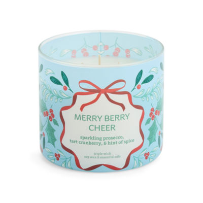 Distant Lands Merry Berry Cheer 3-Wick Scented Jar Candle