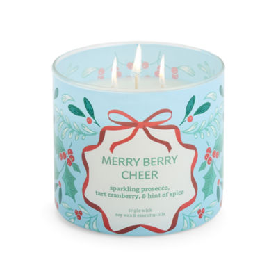 Distant Lands Merry Berry Cheer 3-Wick Scented Jar Candle