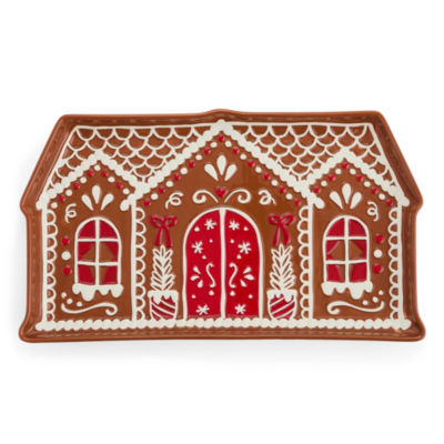North Pole Trading Co. Gingerbread Stoneware Serving Tray