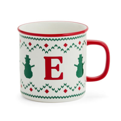 North Pole Trading Co. Ski Lodge Monogram Holiday Coffee Mug