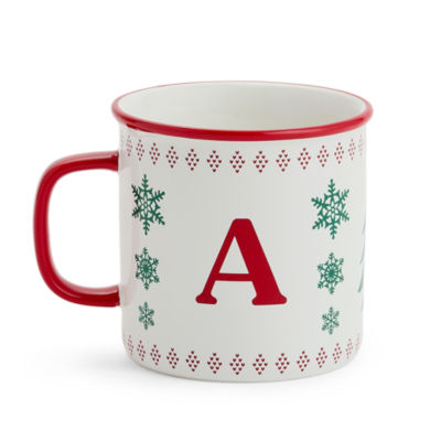 North Pole Trading Co. Ski Lodge Monogram Holiday Coffee Mug