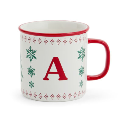 North Pole Trading Co. Ski Lodge Monogram Holiday Coffee Mug