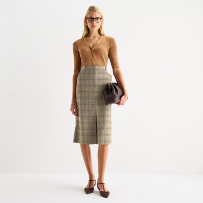 Worthington Womens V Neck Long Sleeve Button Open Front Cardigan