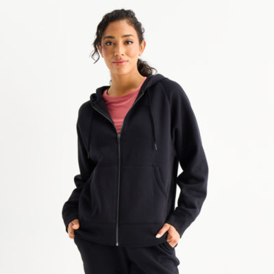 Xersion Womens Oversized Super Soft Fleece Full Zip Hoodie