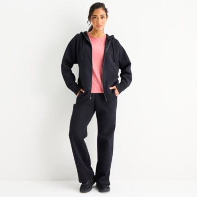 Xersion Womens Oversized Super Soft Fleece Full Zip Hoodie