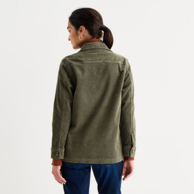 St. John's Bay Womens Midweight Shirt Jacket