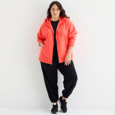 Xersion Womens Super Soft Fleece Full Zip Hoodie Plus JCPenney