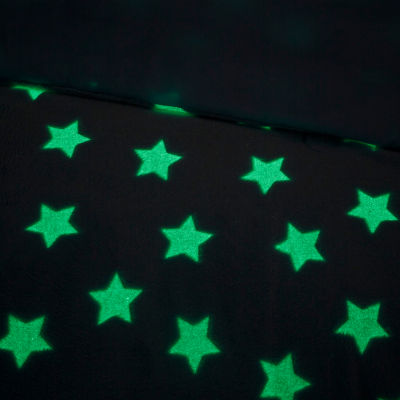 Mi Zone Kids Avery Glow In The Dark Plush Comforter Set with decorative pillow