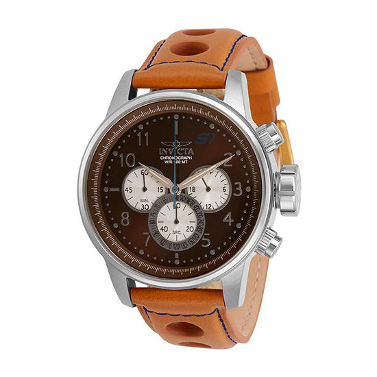 Invicta S1 Rally Mens Chronograph Brown Leather Strap Watch 30916