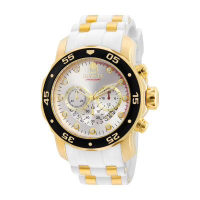 Invicta Pro Diver Mens Chronograph White Strap Watch 20292