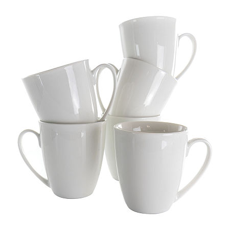 Elama Rosales 6-pc. Coffee Mug, One Size, White