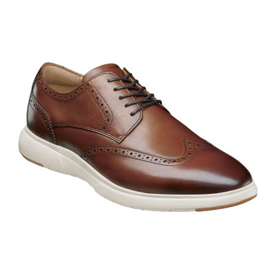 Florsheim Mens Dash Wing Tip Oxford Shoes, Color: Cognac - JCPenney