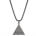 J.P. Army Men's Jewelry Stainless Steel 22 Inch Link Triangle Pendant Necklace