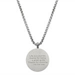 J.P. Army Men's Jewelry Stainless Steel 22 Inch Link Round Pendant Necklace