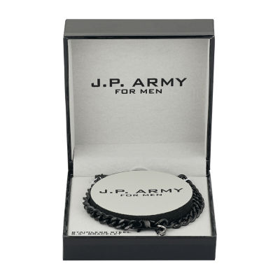 J.P. Army Men's Jewelry 8 1/2 Inch Stainless Steel Link Chain Bracelet